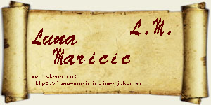 Luna Maričić vizit kartica